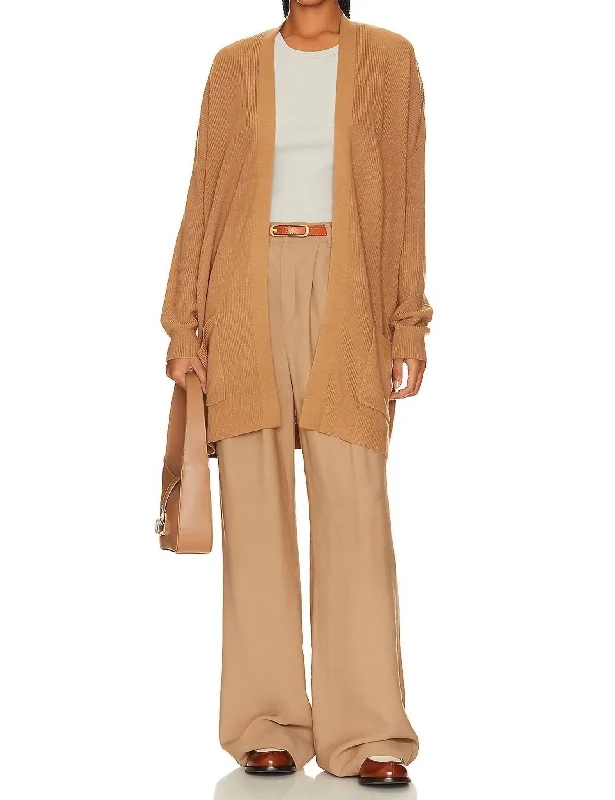 organic cotton women cardigan for an eco - friendly choiceCooper Cardigan In Camel