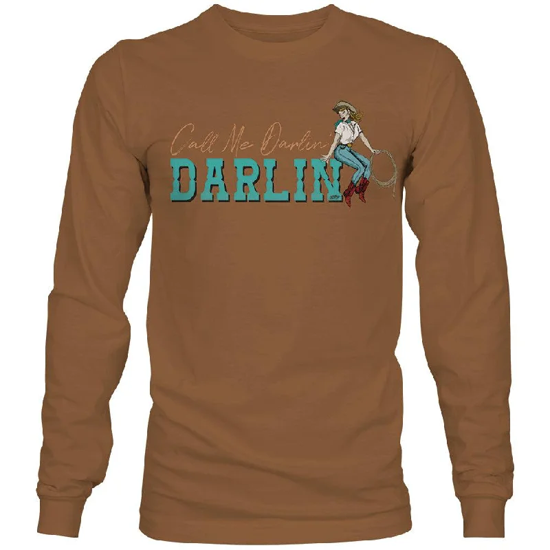 "Darlin" Light Brown Long Sleeve T-shirt