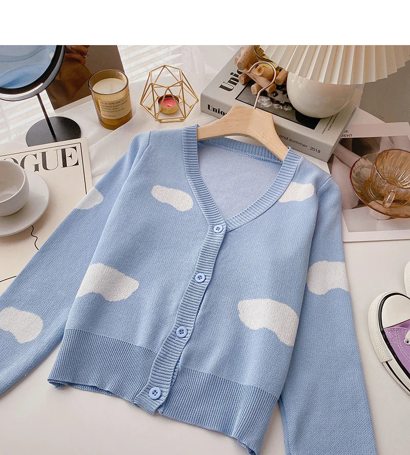 button down women cardigan with vintage buttonsDesign contrast color long sleeve knitted cardigan      S2527