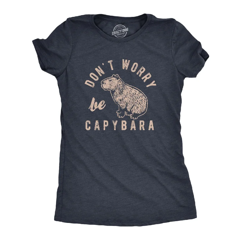 Striped Women T Shirt in a Classic PatternDont Worry Be Capybara Women's T Shirt