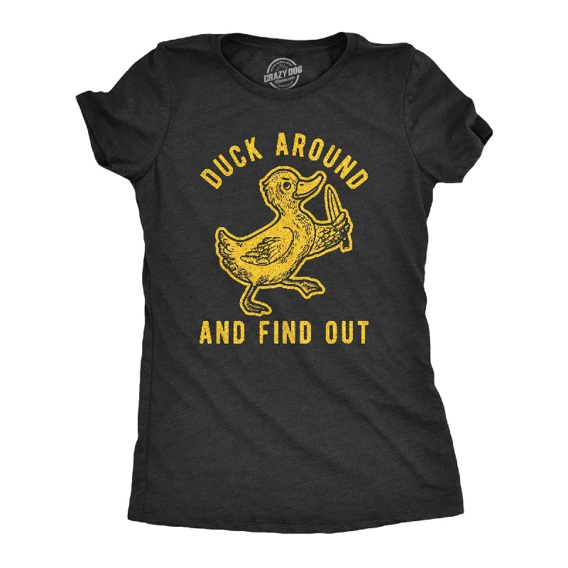 Sequined Women T Shirt for a Sparkly Night OutDuck Around And Find Out Women's T Shirt Sequined Women T Shirt for a Sparkly Night OutDuck Around And Find Out Women's T Shirt