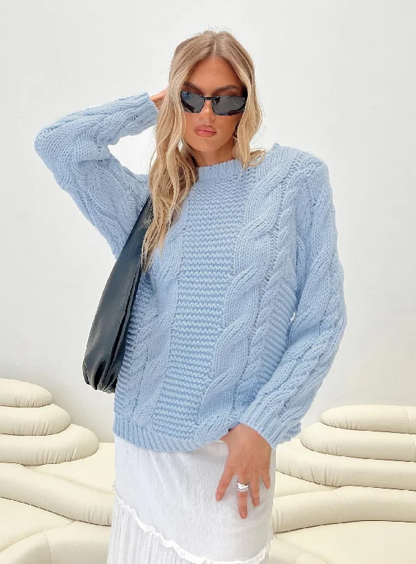 Button - Down Women's Shetland Wool Sweaters in Traditional PatternsEllison Cable Knit Sweater Light Blue Button - Down Women's Shetland Wool Sweaters in Traditional PatternsEllison Cable Knit Sweater Light Blue