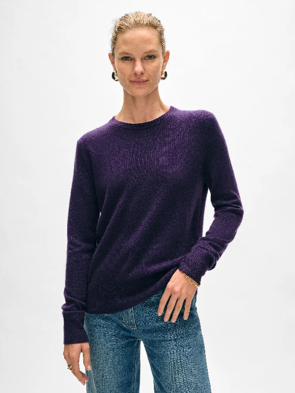 Bell - Sleeve Women's Mohair - Wool Blend SweatersCashmere Crewneck