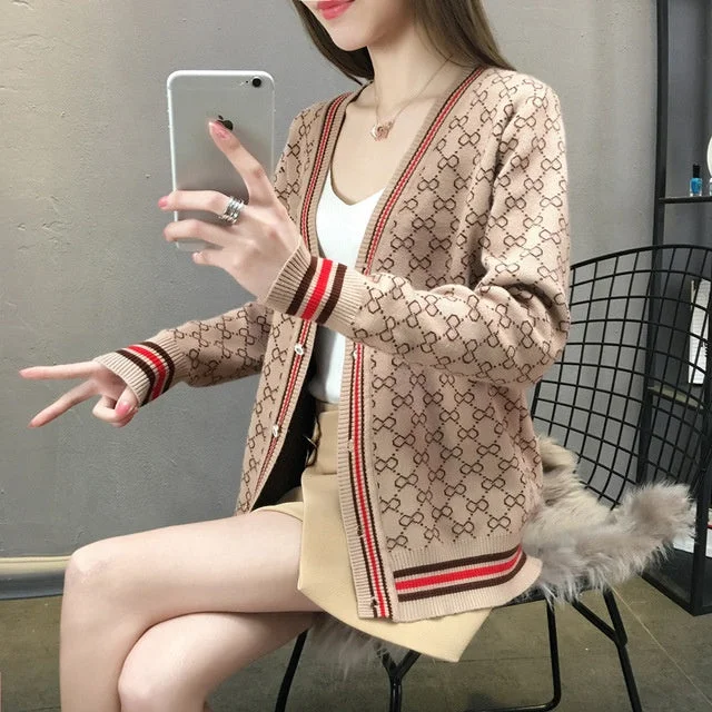 ribbed women cardigan with a classic textureFactory 2022 Knitted Cardigan Women's Jacket Autumn New Style Ice Silk Loose Small Fragrance Retro Jacquard Outer Sweater ribbed women cardigan with a classic textureFactory 2022 Knitted Cardigan Women's Jacket Autumn New Style Ice Silk Loose Small Fragrance Retro Jacquard Outer Sweater