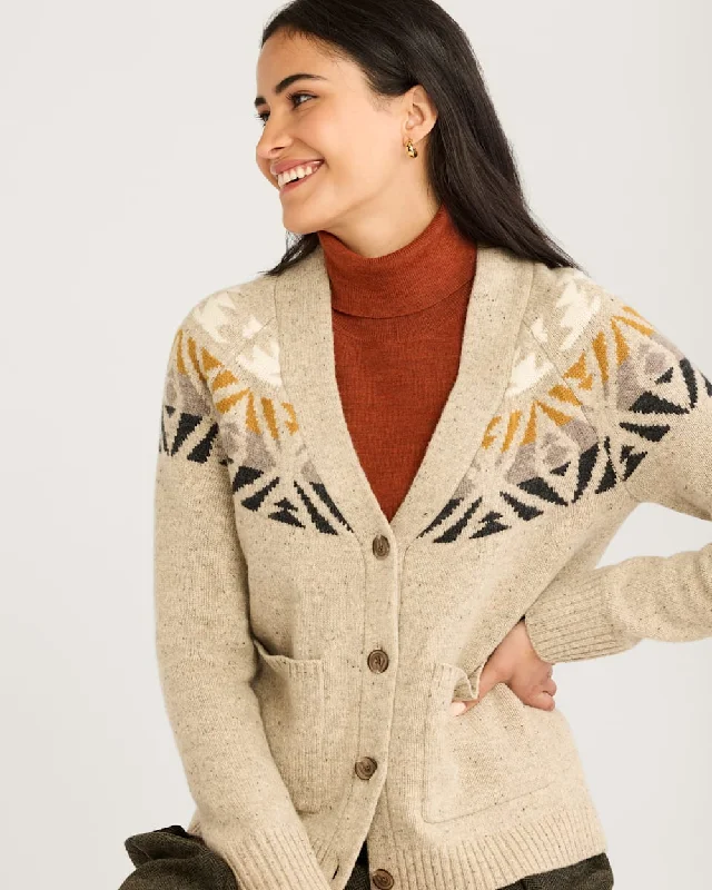 Fair Isle Cardigan<br>Oatmeal Multi