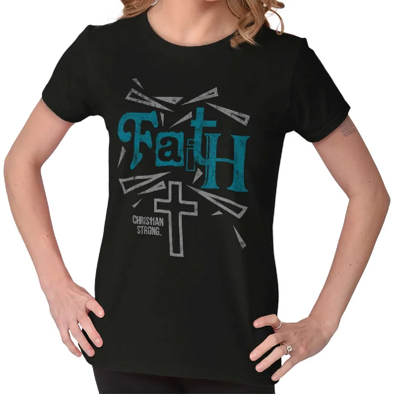 Crop Top Women T Shirt to Pair with High - Waisted BottomsFaith And Cross Ladies T Shirt Crop Top Women T Shirt to Pair with High - Waisted BottomsFaith And Cross Ladies T Shirt