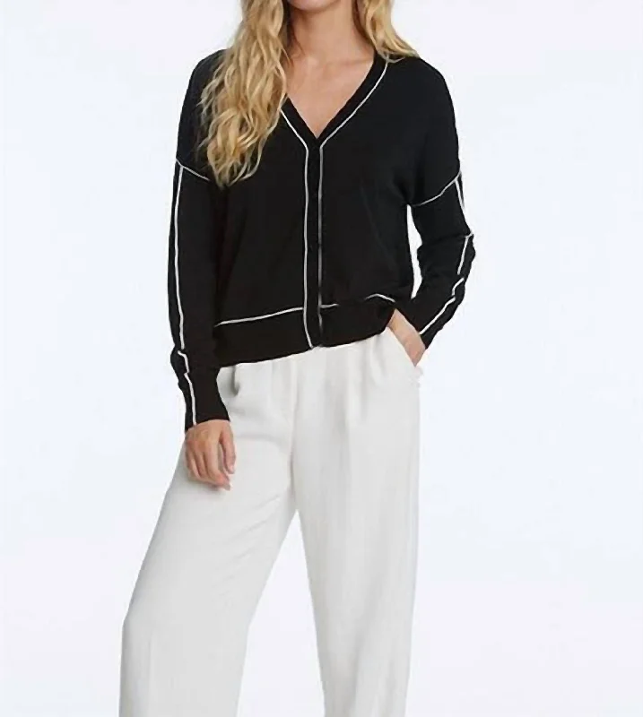oversized women cardigan for a trendy and cozy lookFast Lane Cardigan In Black
