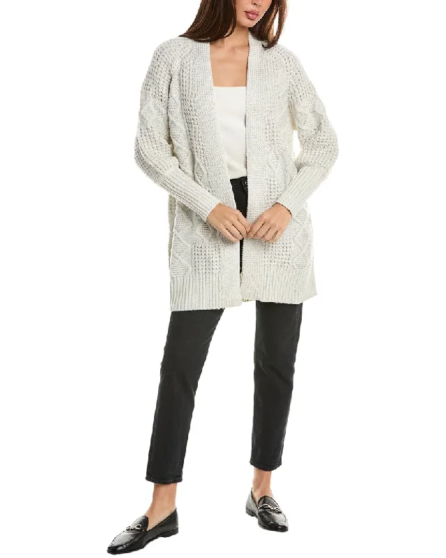 machine washable women cardigan for easy careForte Cashmere Lurex Cable Wool & Cashmere-Blend Cardigan machine washable women cardigan for easy careForte Cashmere Lurex Cable Wool & Cashmere-Blend Cardigan