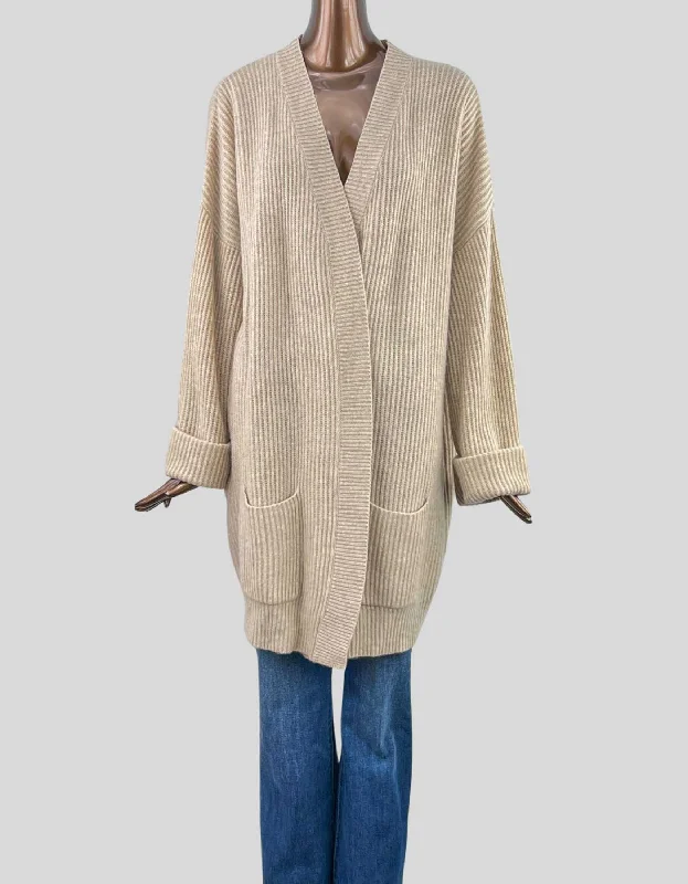 organic cotton women cardigan for an eco - friendly choiceGENTLE HERD 100% Cashmere Ribbed Cardigan With Pockets - Medium organic cotton women cardigan for an eco - friendly choiceGENTLE HERD 100% Cashmere Ribbed Cardigan With Pockets - Medium