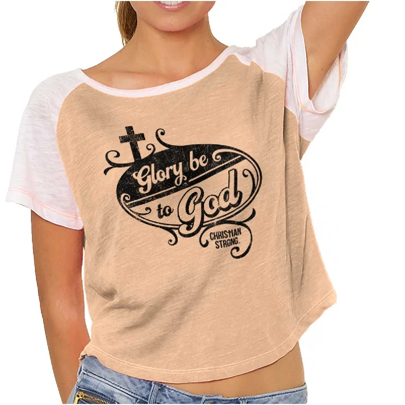 Embroidered Women T Shirt with Intricate DetailsGlory to God Vintage T Shirts