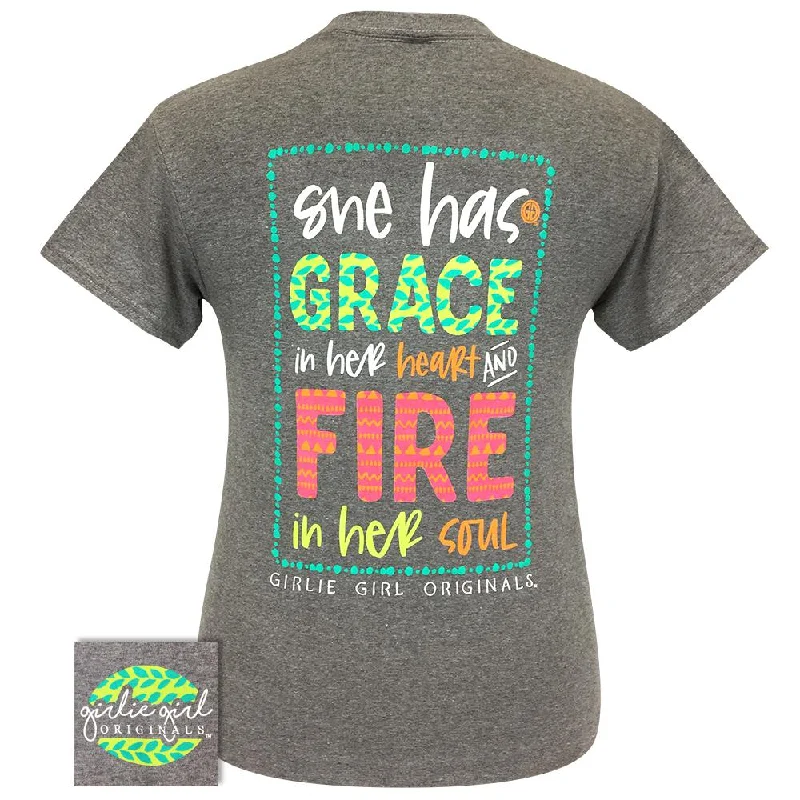 Moisture - Wicking Women T Shirt for Active LifestylesGrace and Fire-Graphite Heather SS-2239 Moisture - Wicking Women T Shirt for Active LifestylesGrace and Fire-Graphite Heather SS-2239