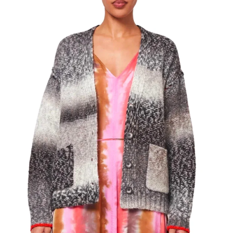 v neck women cardigan to elongate the necklineGrandpas Cardigan In Grey