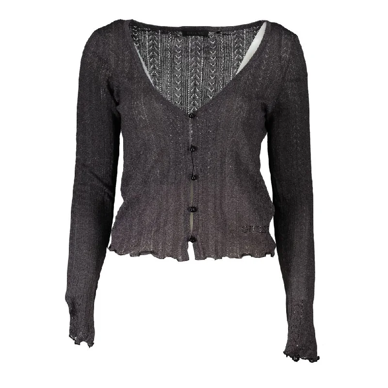 maternity women cardigan for expecting momsGuess Jeans Chic V-Neck Contrast Detail Women's Cardigan maternity women cardigan for expecting momsGuess Jeans Chic V-Neck Contrast Detail Women's Cardigan
