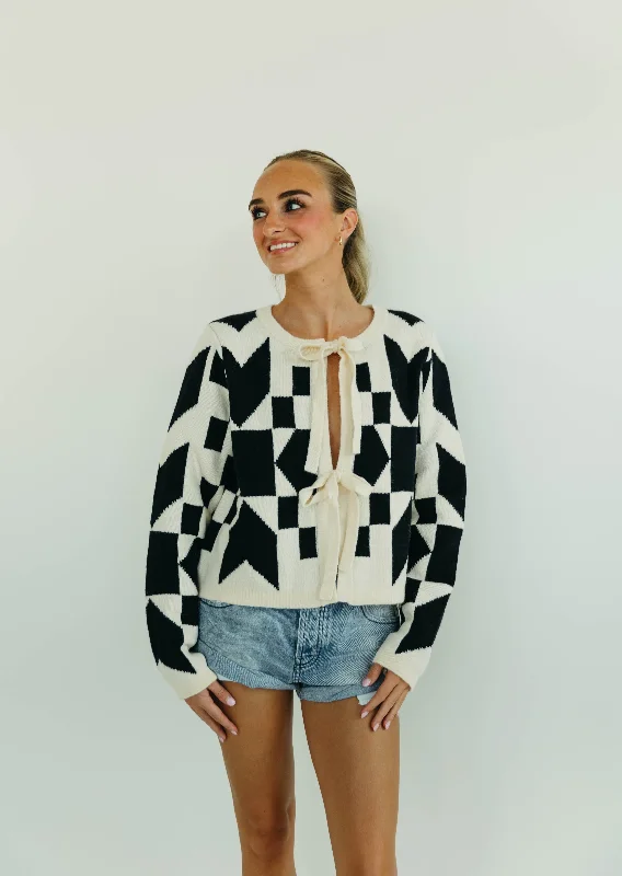 Tie - Front Women's Lambswool Sweaters in Pastel HuesIt's The Little Things Sweater - Black Tie - Front Women's Lambswool Sweaters in Pastel HuesIt's The Little Things Sweater - Black