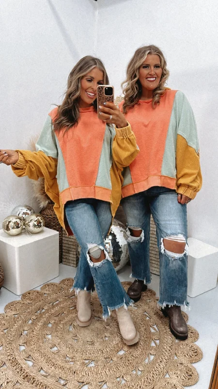 Oli & Hali: In The Clouds Colorblock Pullover, Blush