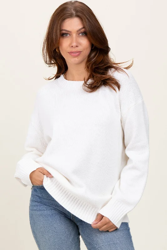 Boat Neck Women's Merino Wool Sweaters in Neutral ShadesIvory Soft Knit Basic Sweater Boat Neck Women's Merino Wool Sweaters in Neutral ShadesIvory Soft Knit Basic Sweater