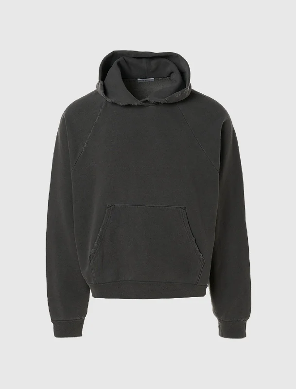 Distressed Women T Shirt with a Laid - Back AestheticFOLSOM CROPPED HOODIE