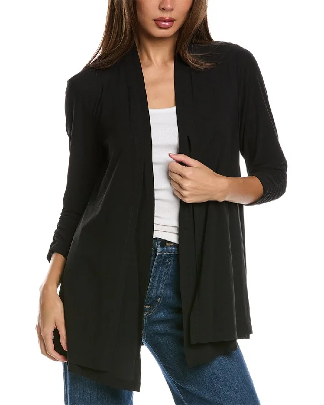 color block women cardigan with bold huesJones New York Double Layer Cardigan