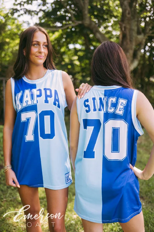 Sequined Women T Shirt for a Sparkly Night OutKappa Retro Two Tone Basketball Jersey Sequined Women T Shirt for a Sparkly Night OutKappa Retro Two Tone Basketball Jersey
