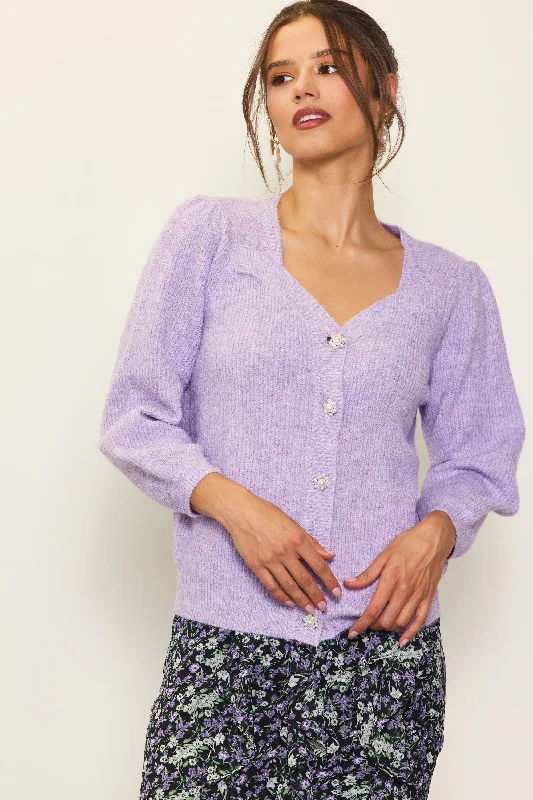 oversized women cardigan for a trendy and cozy lookLilac Jewel Cardigan