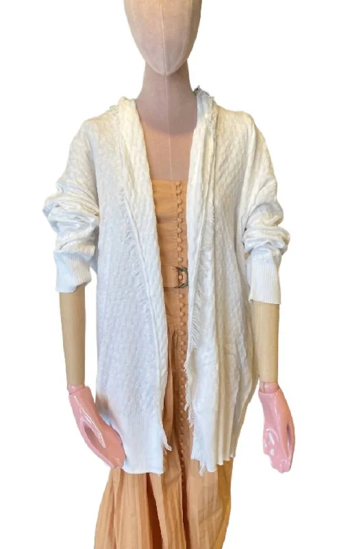 Massimo Long Cardigan In Cloud