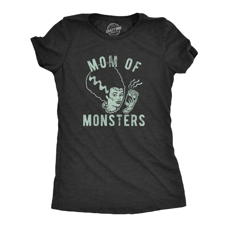 Crop Top Women T Shirt to Pair with High - Waisted BottomsMom Of Monsters Women's T Shirt Crop Top Women T Shirt to Pair with High - Waisted BottomsMom Of Monsters Women's T Shirt
