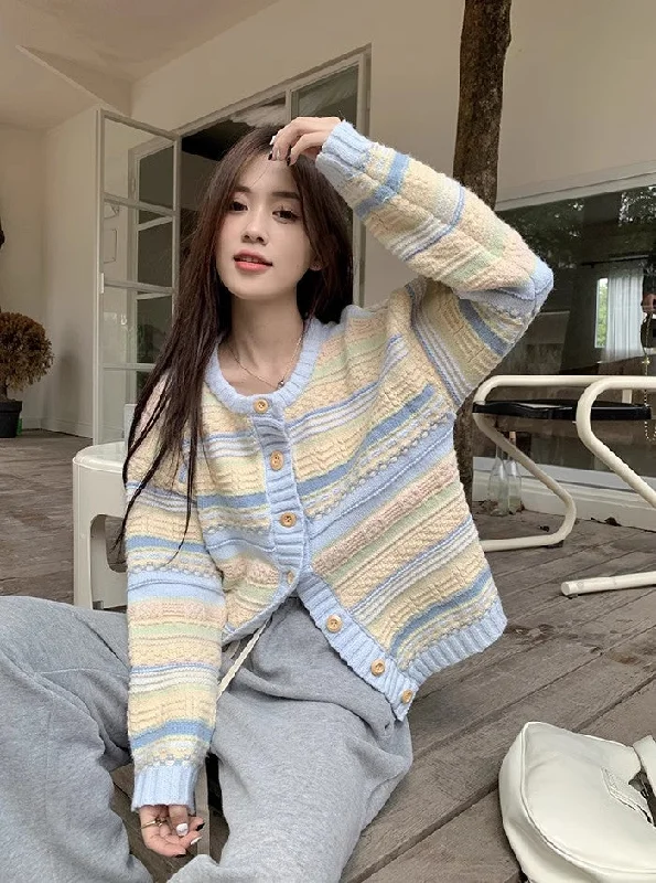 button down women cardigan with vintage buttonsNew Korean style knitted sweater cardigan jacket for women S3390 button down women cardigan with vintage buttonsNew Korean style knitted sweater cardigan jacket for women S3390