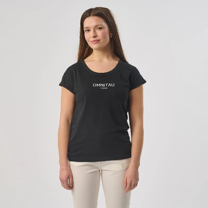 Plus Size Women T Shirt for a Comfortable and Flattering FitOmnitau Women's Organic Cotton Rolled Sleeve T-Shirt - Black