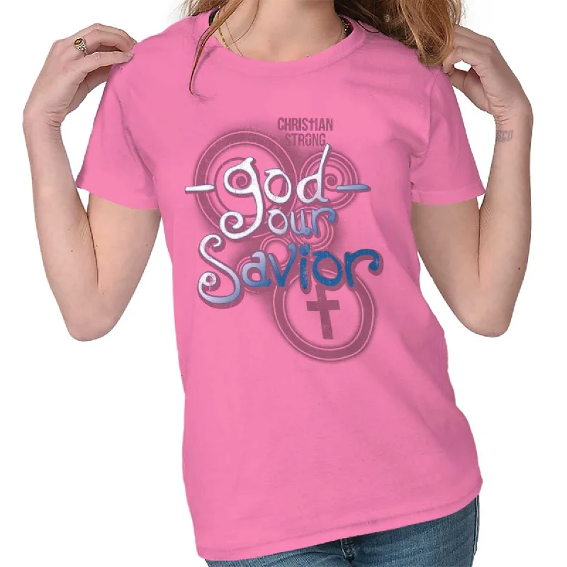 Muscle Women T Shirt for a Sporty and Casual LookOur Savior Ladies T Shirt