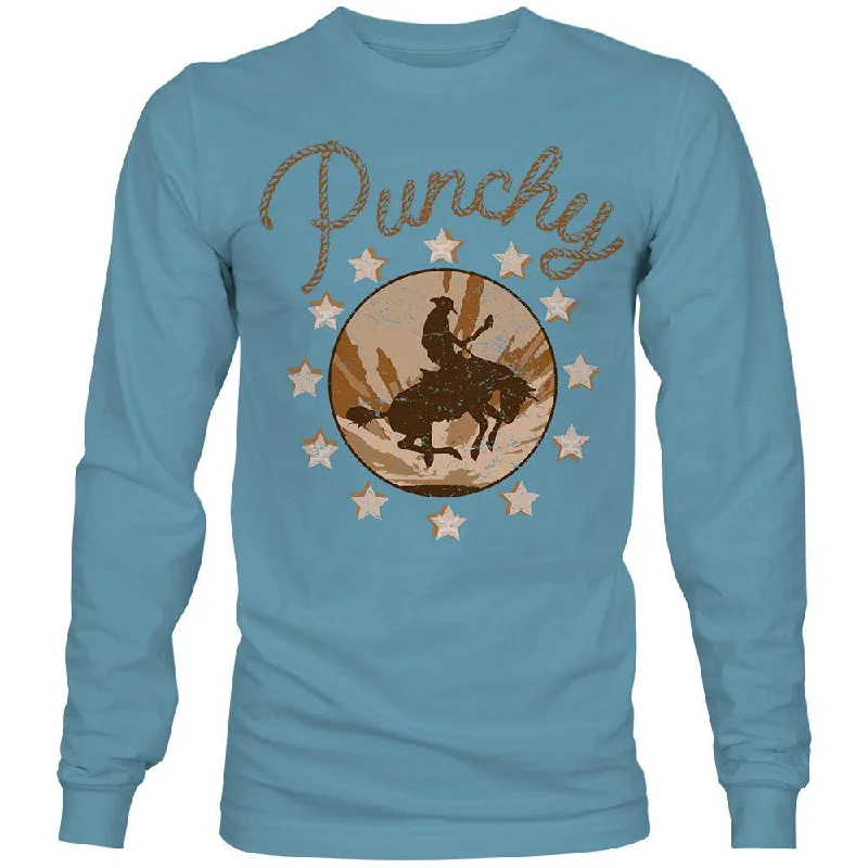 "Punchy" Denim Long Sleeve T-shirt