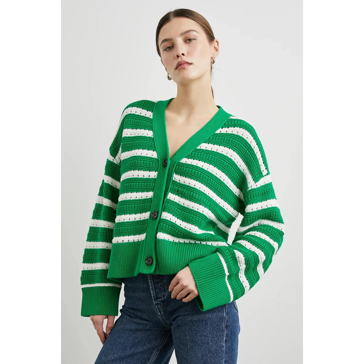 Rails Geneva Cardigan in Kelly Stripe