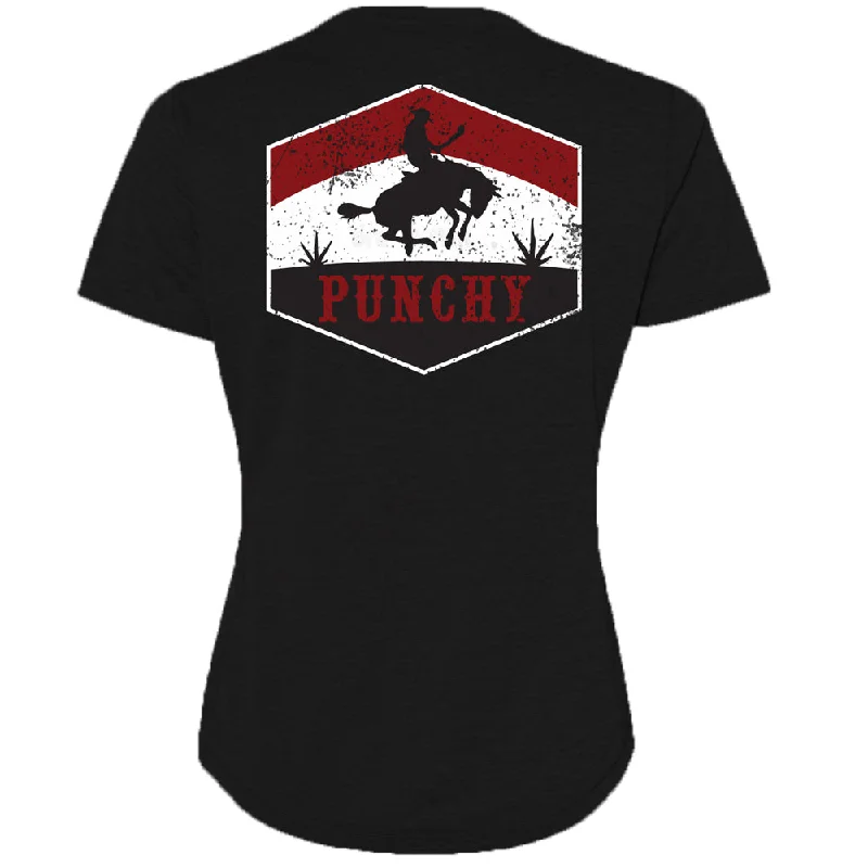 Striped Women T Shirt in a Classic Pattern"Ranchero" Black T-shirt