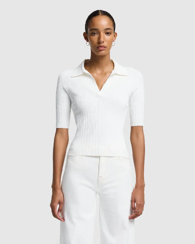 Plus Size Women's Side - Slit Sweaters in Bold SolidsRibbed Henley Sweater in Off White Plus Size Women's Side - Slit Sweaters in Bold SolidsRibbed Henley Sweater in Off White