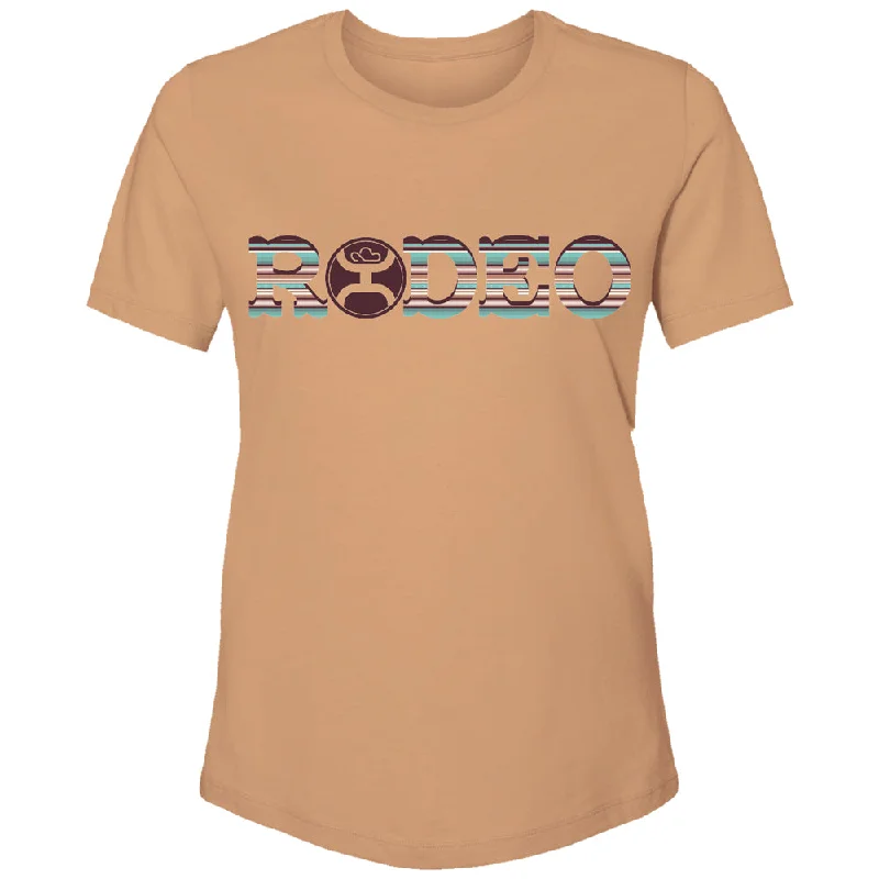 Sheer Women T Shirt for a Stylish and Alluring Look"Rodeo" Sienna w/Serape Logo T-shirt