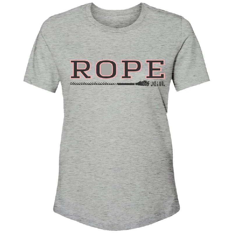 Tie - Dye Women T Shirt with a Bohemian Vibe"Rope" Grey w/Black/Pink Logo T-shirt