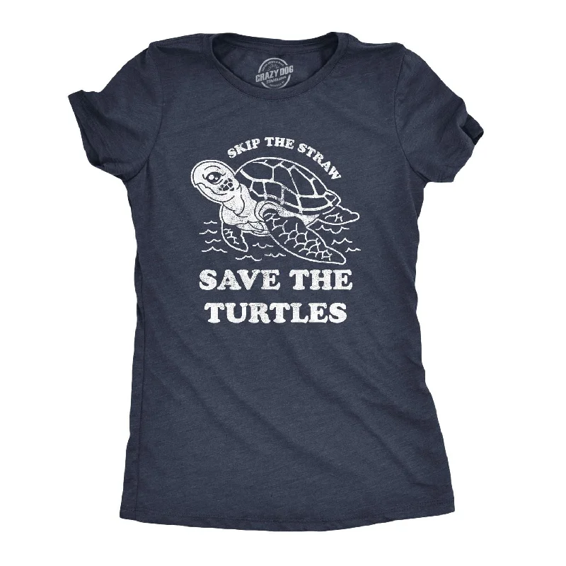 Sequined Women T Shirt for a Sparkly Night OutSave The Turtles Women's T Shirt