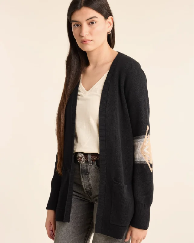 Sierra Springs Cardigan<br>Black Harding Multi