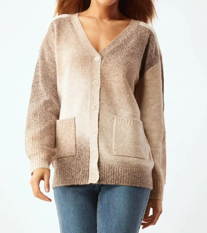 plus size women cardigan for comfortable layeringSpace Dye Cardigan In Neutral Ombre plus size women cardigan for comfortable layeringSpace Dye Cardigan In Neutral Ombre
