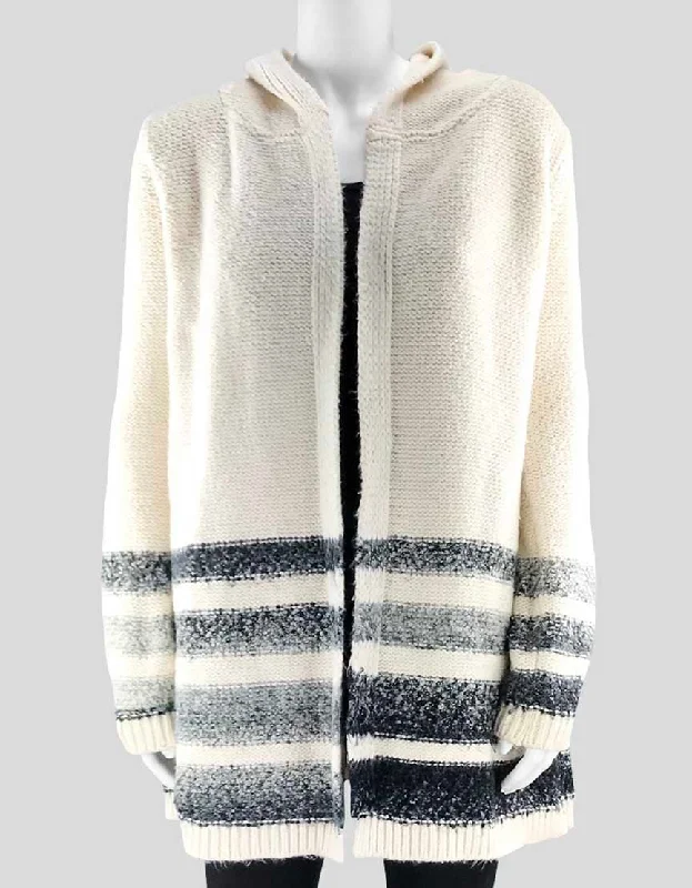 oversized women cardigan for a trendy and cozy lookSplendid Long Cream Cotton Cardigan Sweater - Medium oversized women cardigan for a trendy and cozy lookSplendid Long Cream Cotton Cardigan Sweater - Medium