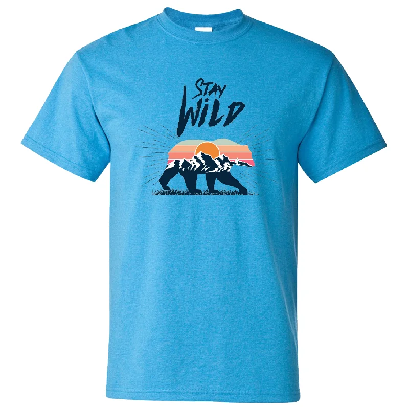 Plus Size Women T Shirt for a Comfortable and Flattering FitStay Wild Sunset Bear Asst Colors T-shirt/tee Plus Size Women T Shirt for a Comfortable and Flattering FitStay Wild Sunset Bear Asst Colors T-shirt/tee