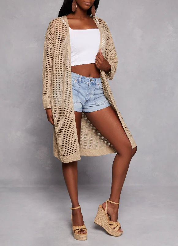 organic cotton women cardigan for an eco - friendly choiceCrochet Knit Cardigan