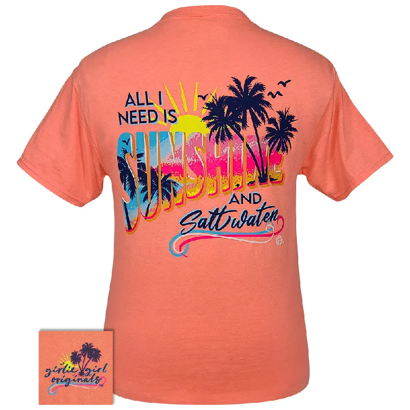 Embroidered Women T Shirt with Intricate DetailsSunshine Retro Heather  SS-2472