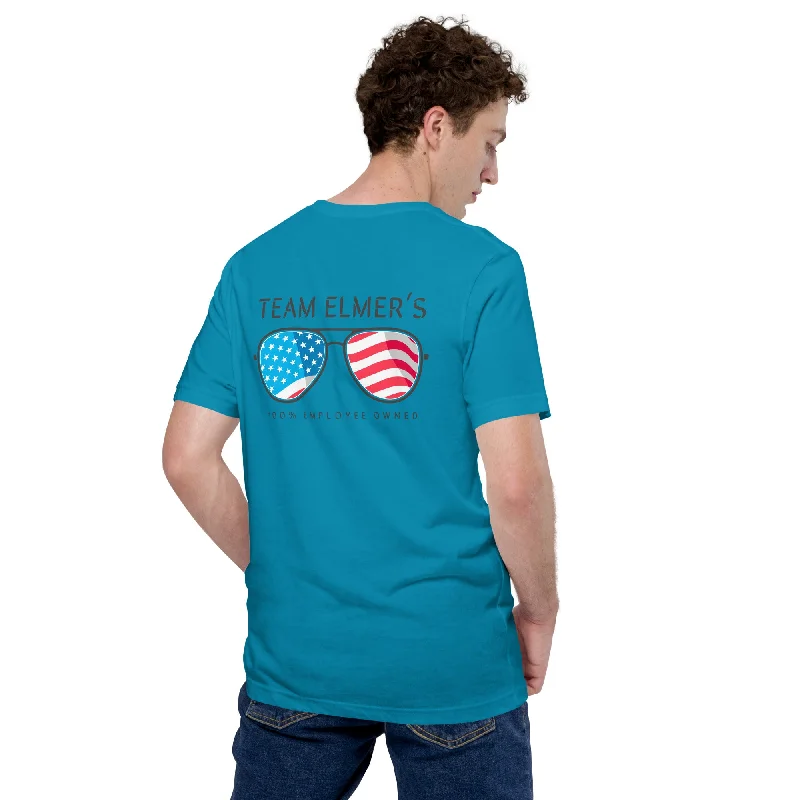 Sheer Women T Shirt for a Stylish and Alluring LookTeam Elmer's Americana Unisex T-Shirt Sheer Women T Shirt for a Stylish and Alluring LookTeam Elmer's Americana Unisex T-Shirt