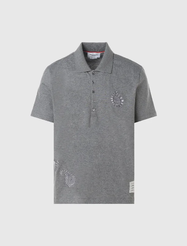 Moisture - Wicking Women T Shirt for Active LifestylesSHORT SLEEVE PAISLEY EMBROIDERED POLO Moisture - Wicking Women T Shirt for Active LifestylesSHORT SLEEVE PAISLEY EMBROIDERED POLO