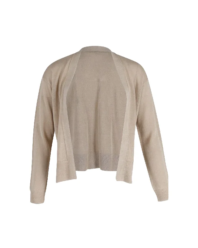 Vanessa Bruno Open Front Cardigan in Beige Linen