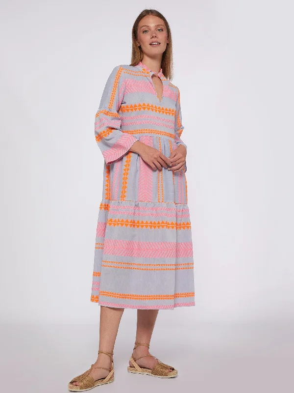Plus Size Women's Ruffled Hem Sweaters in Floral PrintsVilagallo Ania Milos Blue Neon Dress Plus Size Women's Ruffled Hem Sweaters in Floral PrintsVilagallo Ania Milos Blue Neon Dress