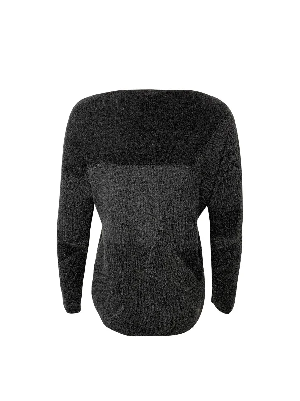 Open - Front Women's Cardigan - Style Mohair SweatersVince Boat Neck Sweater in Grey Cashmere