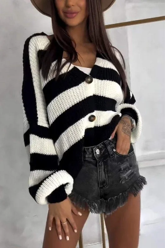Hooded Women's Fleece - Lined Sweaters for WinterWomen's Casual V-neck Contrasting Sweater Hooded Women's Fleece - Lined Sweaters for WinterWomen's Casual V-neck Contrasting Sweater