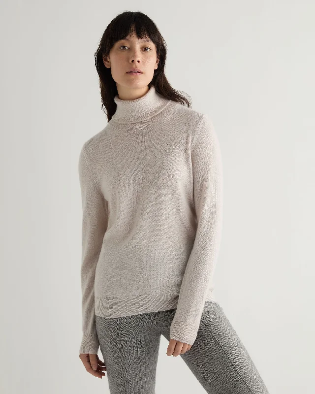 Plus Size Women's Side - Slit Sweaters in Bold SolidsWomen's Luna Turtle Neck Cashmere Sweater Frost White Plus Size Women's Side - Slit Sweaters in Bold SolidsWomen's Luna Turtle Neck Cashmere Sweater Frost White