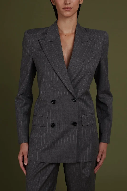 Blazer raya diplomática gris